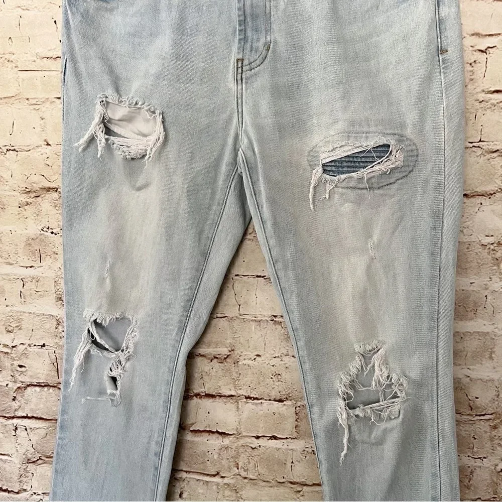 Pacsun mens stacked skinny jeans distressed